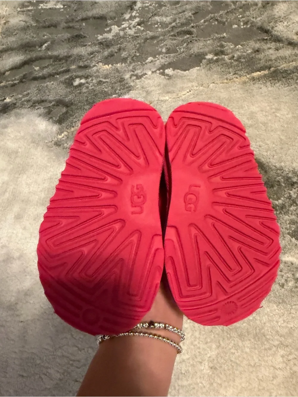 UGG Kids Hot Pink Suede Booties